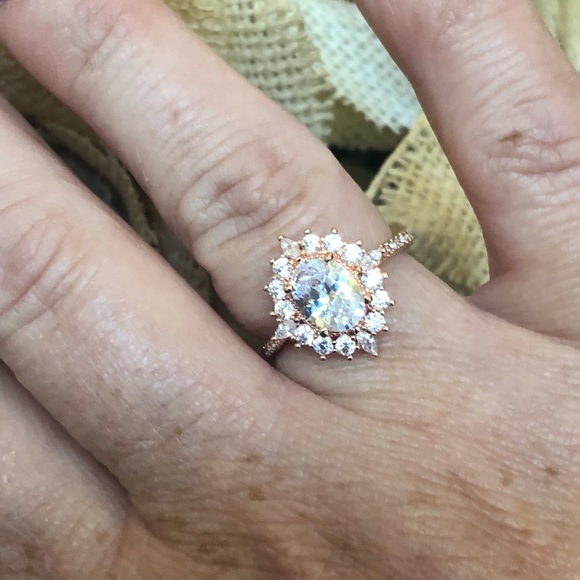 Beautiful Rose Gold CZ Ring - Picture 3 of 3